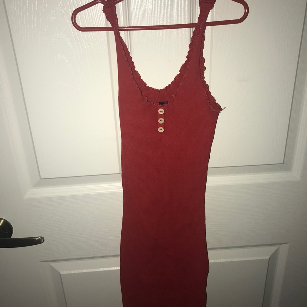 Red mini dress